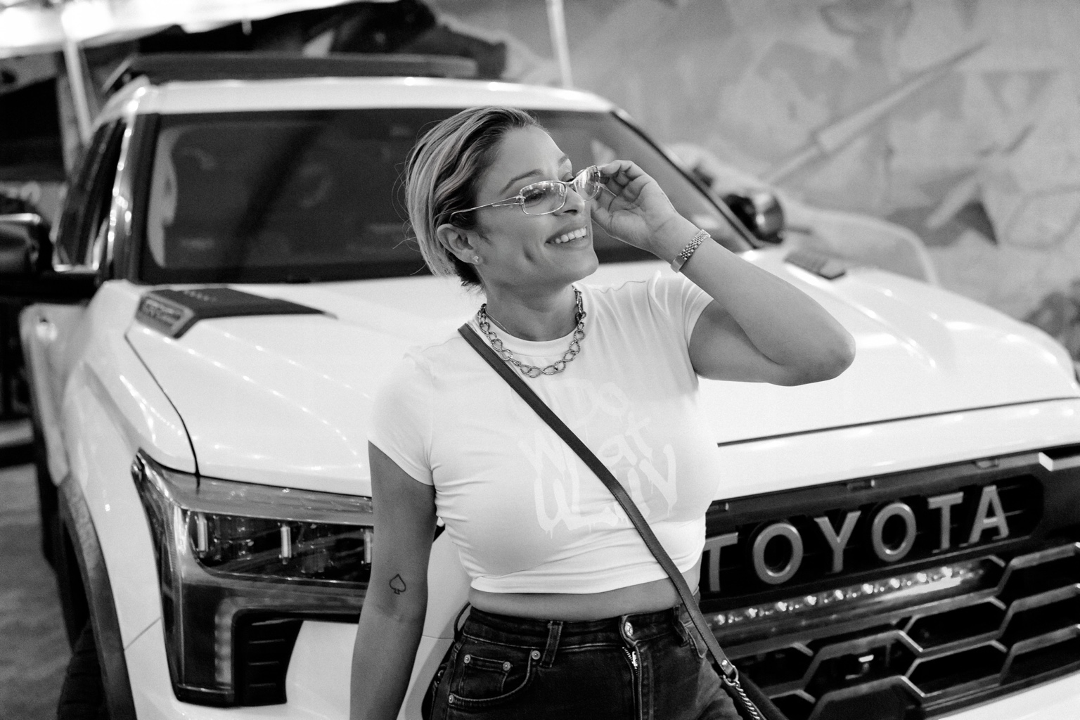 Jess on site at a brand activation