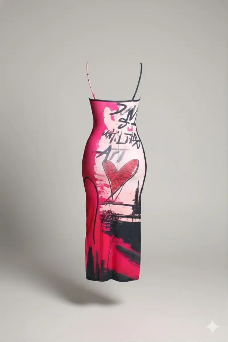 Back of a Visuals by Jess wearable art dress concept