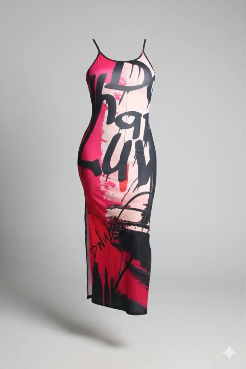 Front of a Visuals by Jess wearable art dress concept